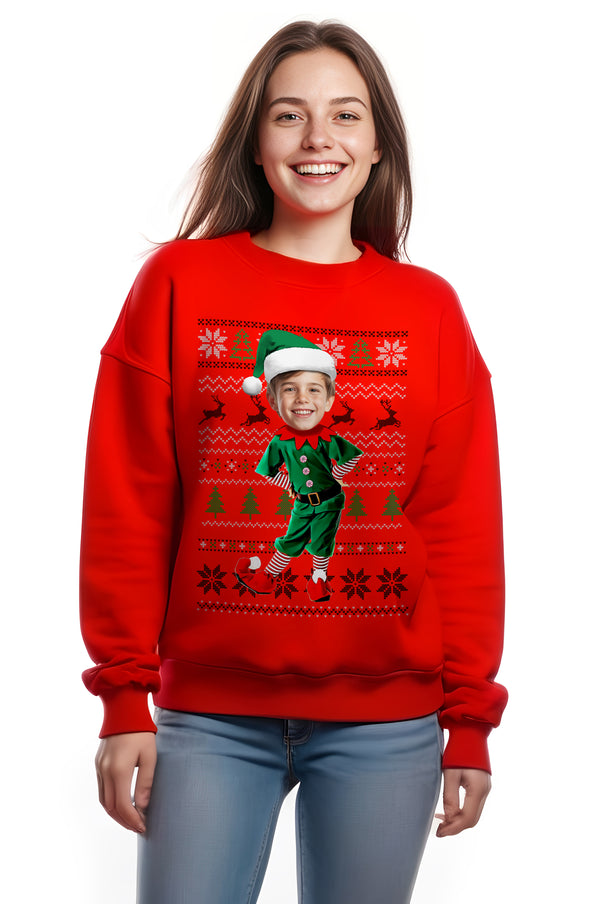 Women's Classic Boy Elf Christmas Sweatshirt