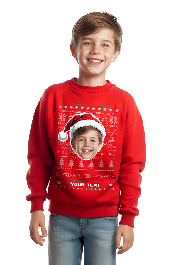 Children's Festive Face Christmas Sweatshirt